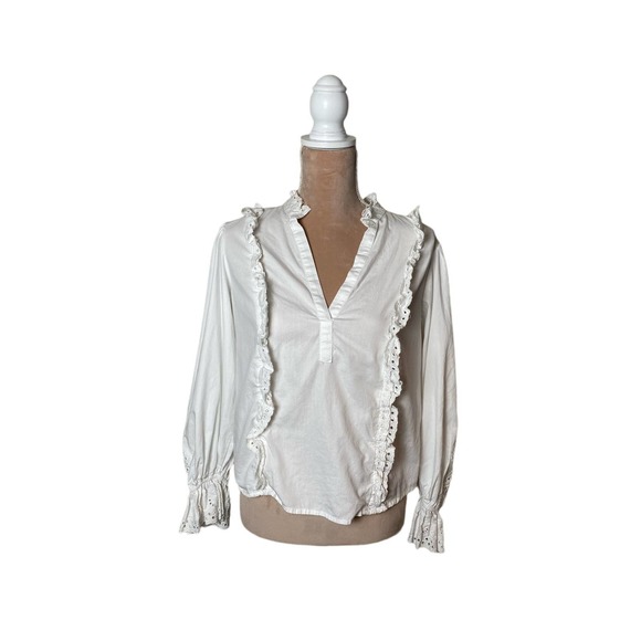 Maeve Ruffled Eyelet Blouse - Picture 3 of 9